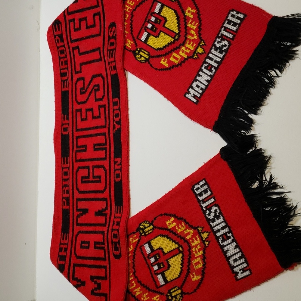 Manchester Forever scarf, red and black
